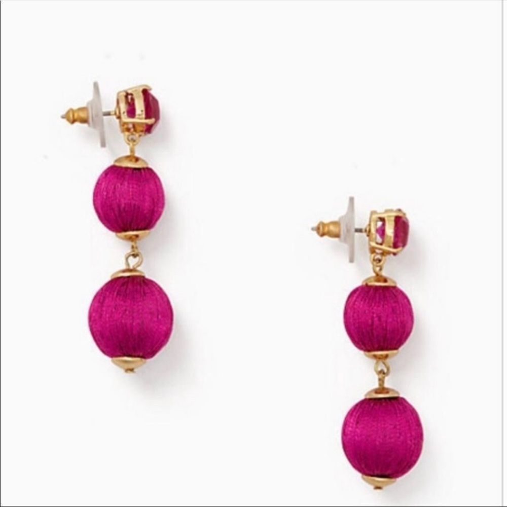 𝅺Kate Spade Linear Graduated Ball Earrings New - Picture 3 of 5